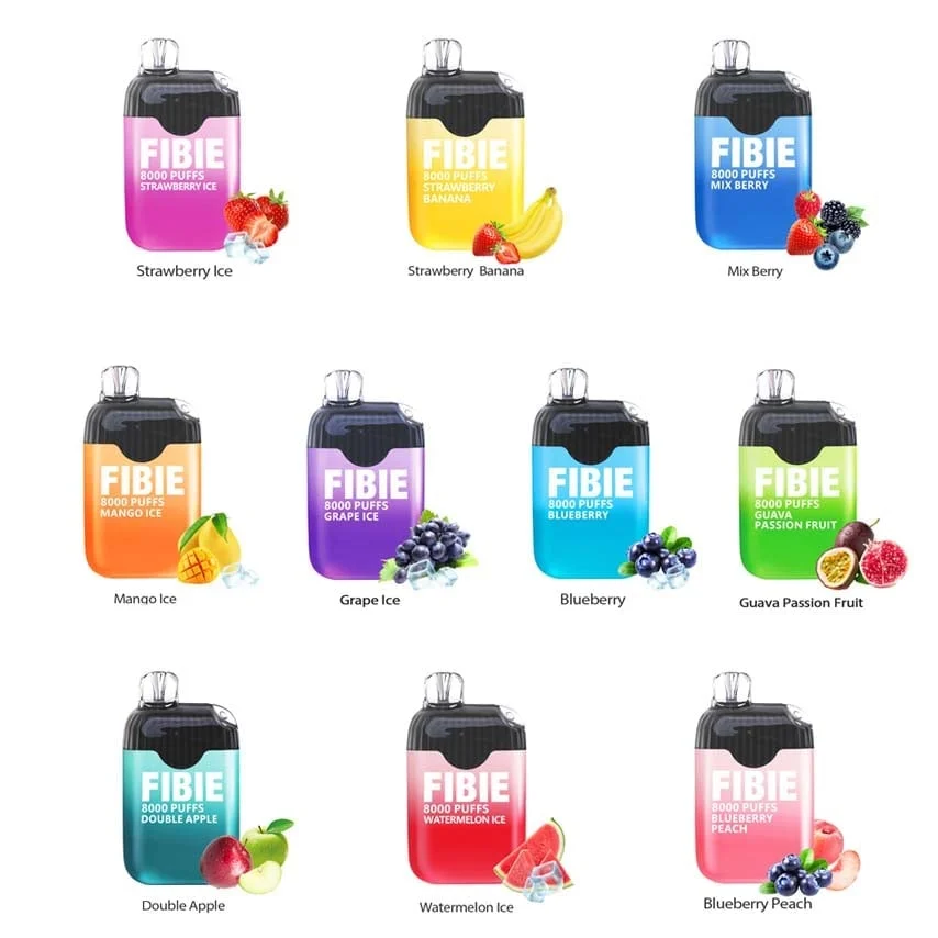FIBIE 8000 Puffs Disposable Vapor Wands (10 Flavors Collection)