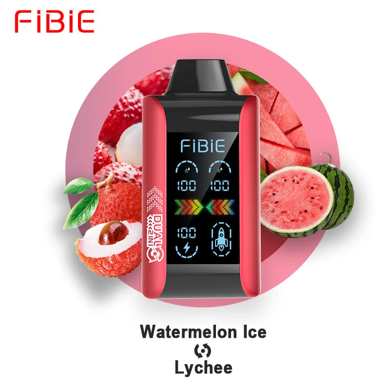 WATERMELON ICE & LYCHEE - FIBIE 15000 PUFFS Dual Flavors Disposable Vapor Wands(15000 PUFFS)-2